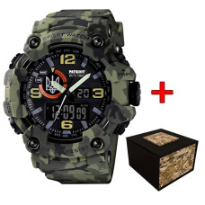 Patriot 002CMGRUASI Тризуб срібло Зелений камуфляж + Коробка.