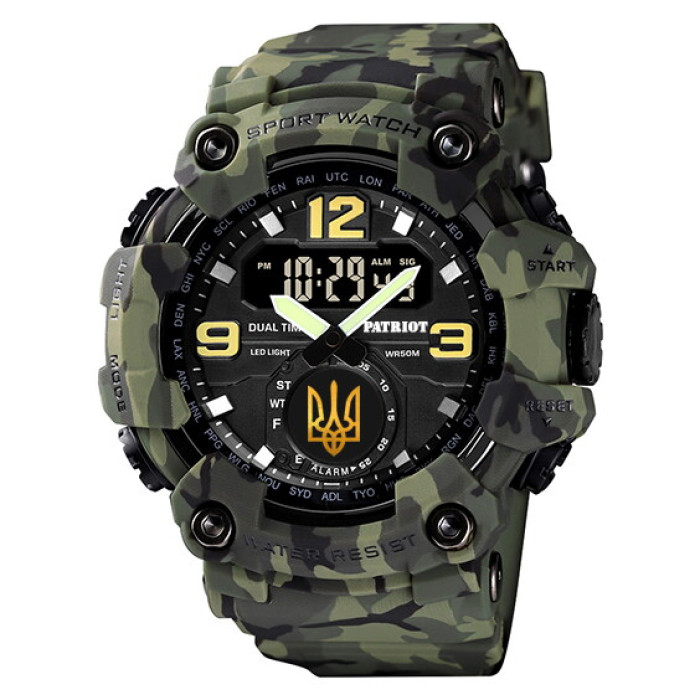 Patriot 004CMGRUAGD Тризуб золото Зелений камуфляж + Коробка.