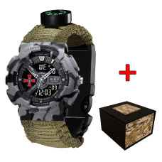 Patriot 005CMGYSU ЗСУ Сірий камуфляж Паракордовий ремінець Army Green + Коробка