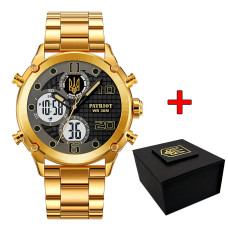 Patriot 017 Тризуб Золото Gold-Black-White Steel