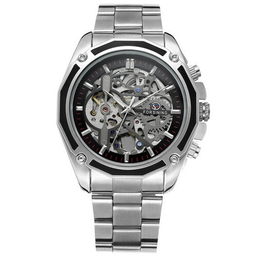 Forsining 8130 Silver-Black