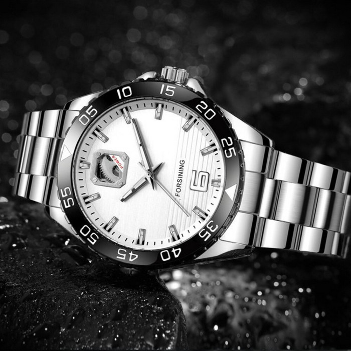 Forsining 8200 Silver-Black-White