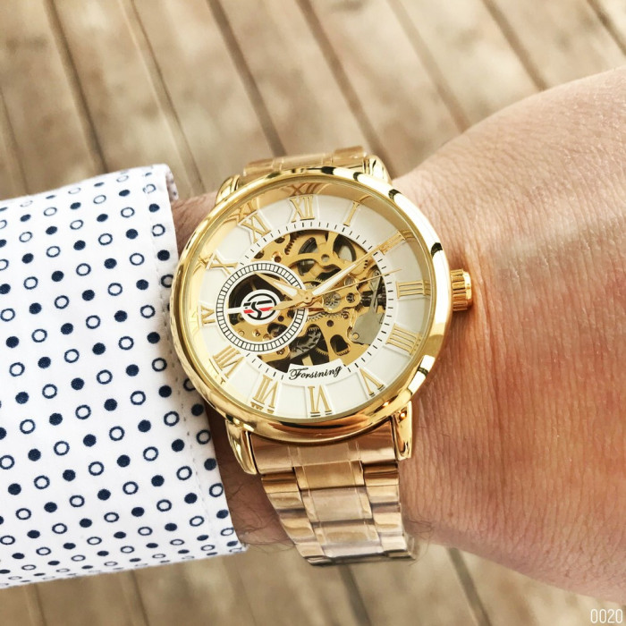 Forsining 8099 Gold-White