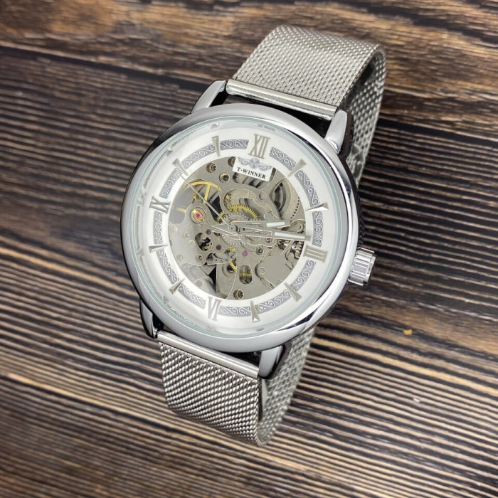 Forsining 8173 Silver-White Mesh