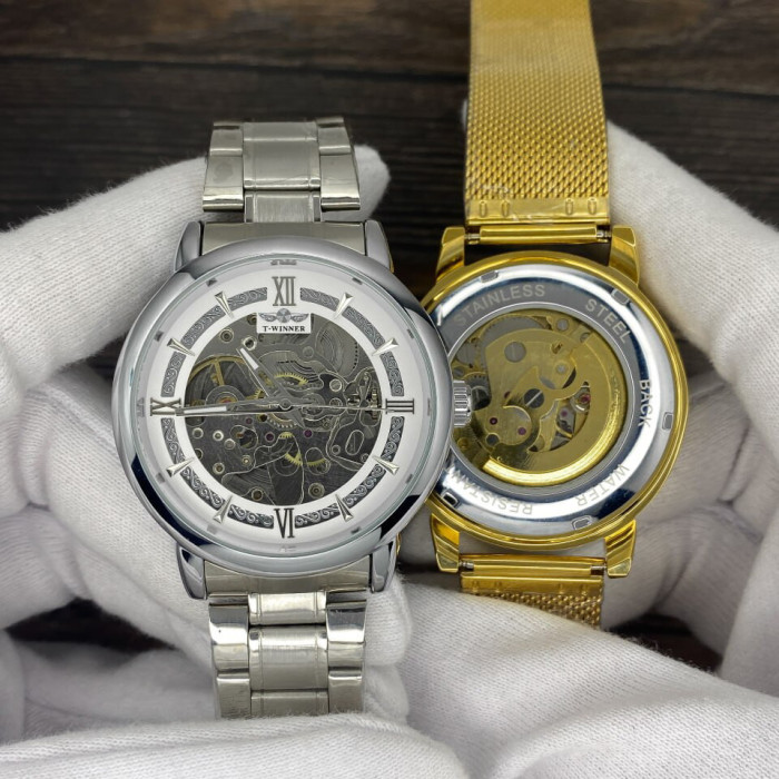 Forsining 8173 Silver-White Mesh