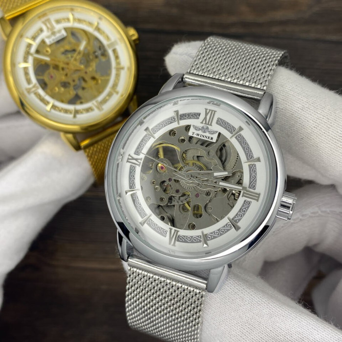 Forsining 8173 Silver-White Mesh
