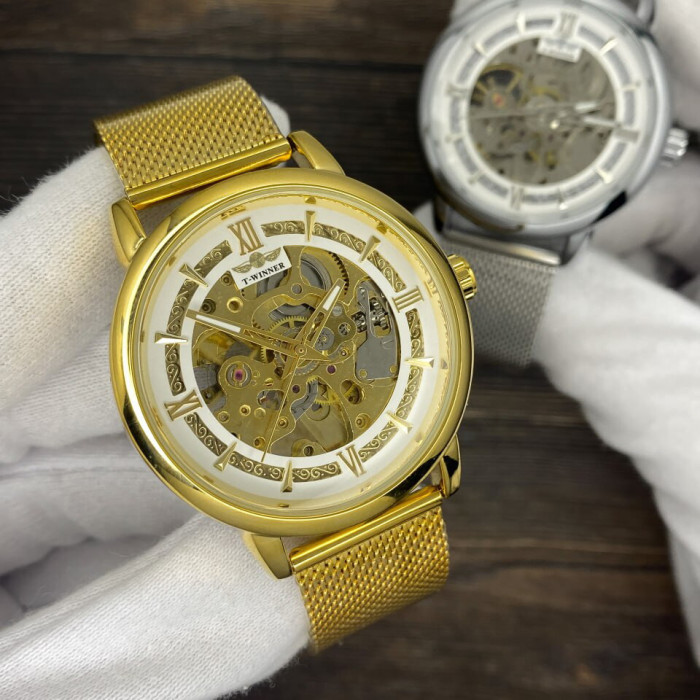 Forsining 8173 Silver-White Mesh
