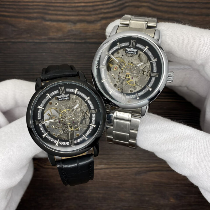 Forsining 8173 Silver-Black Steel