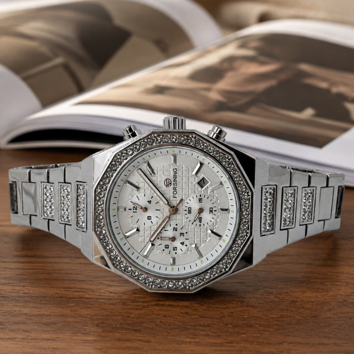 Forsining 8314 Silver-White Steel