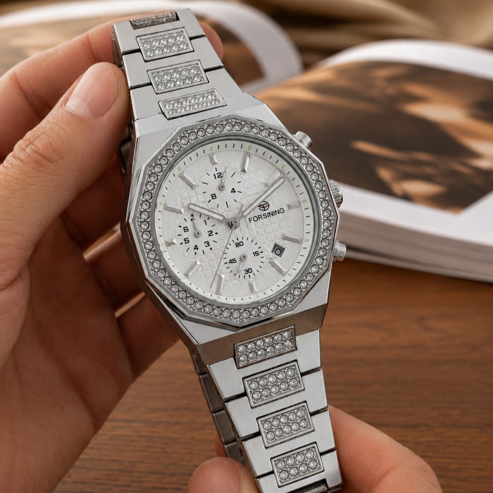 Forsining 8314 Silver-White Steel