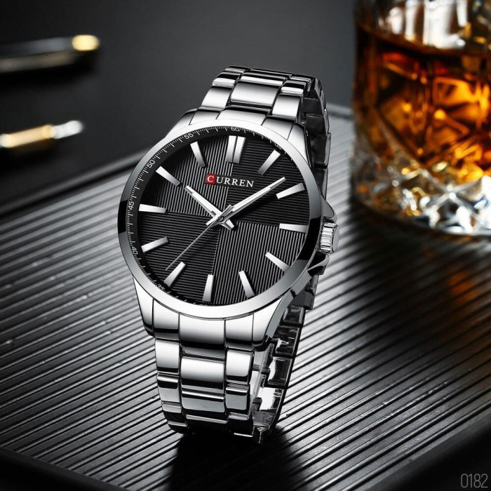 Curren 8322 Silver-Black