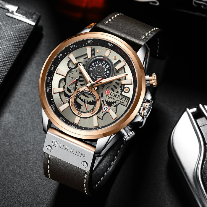 Curren 8380 Black-Brown