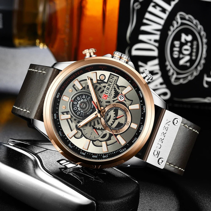 Curren 8380 Black-Brown