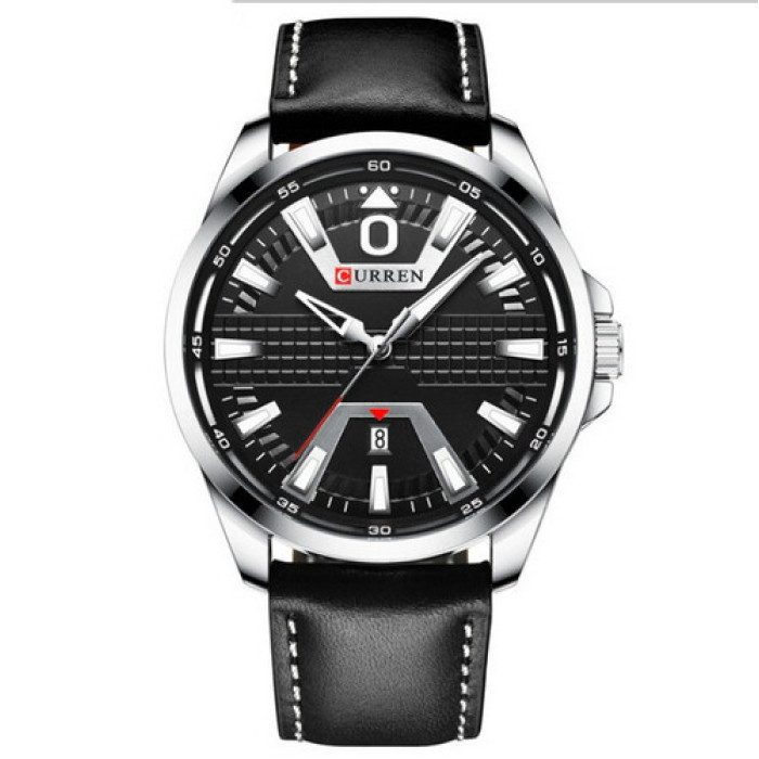 Curren 8379 Silver-Black