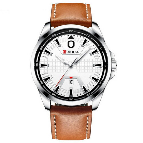 Curren 8379 Silver-White-Brown
