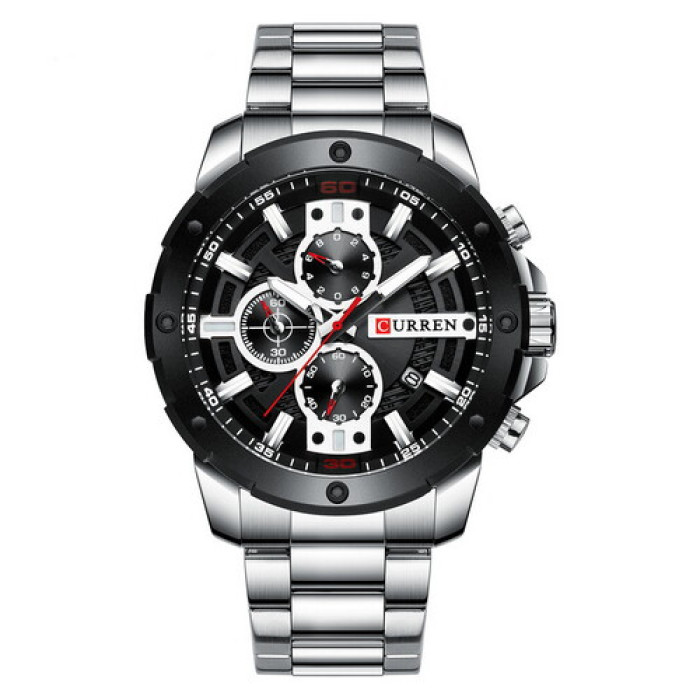 Curren 8336 Silver-Black
