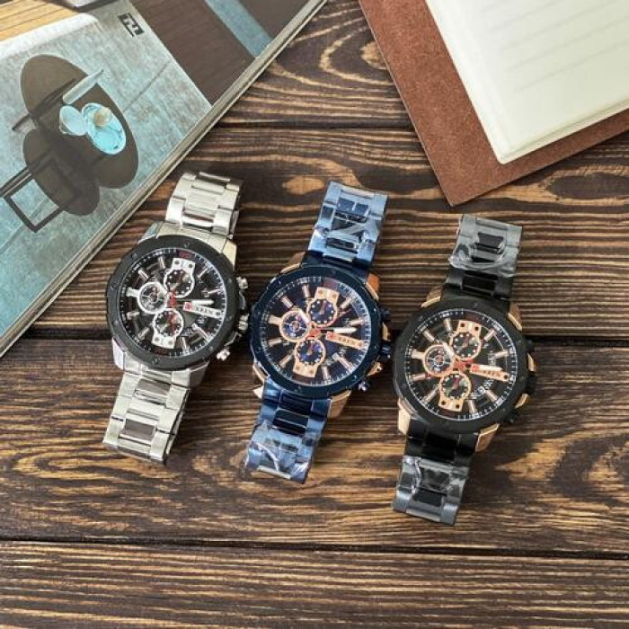 Curren 8336 Silver-Black