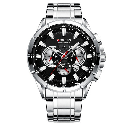 Curren 8363 Silver-Black