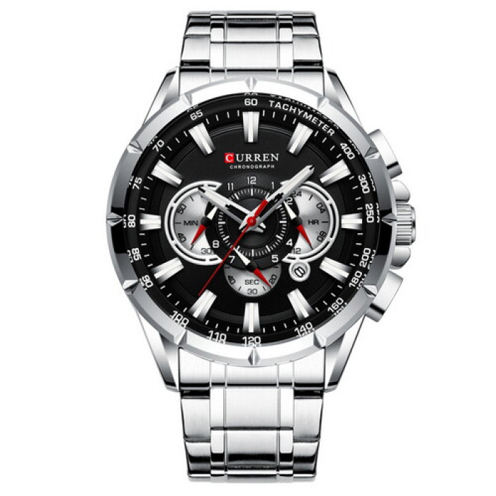 Curren 8363 Silver-Black