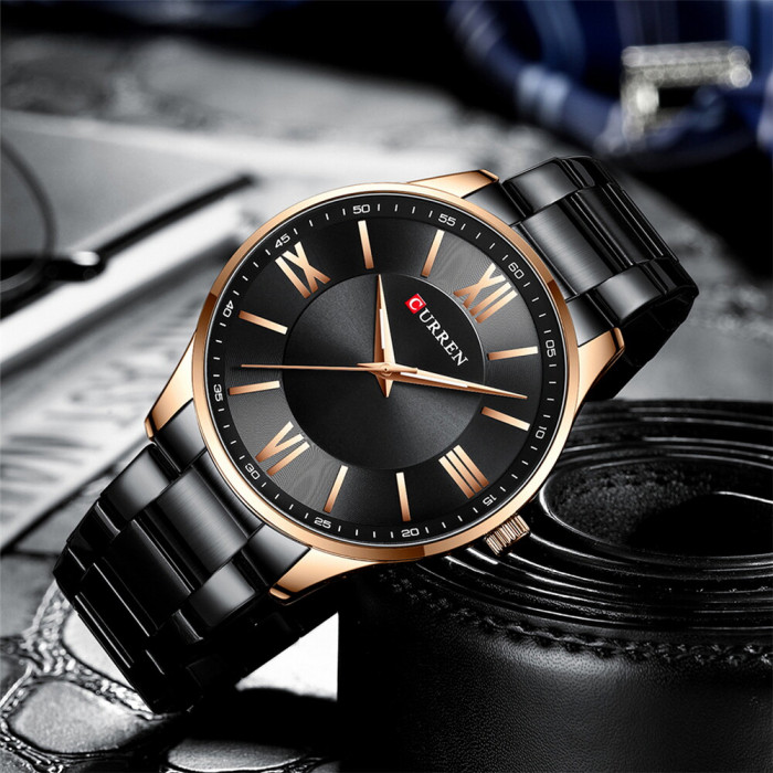 Curren 8383 Black-Gold