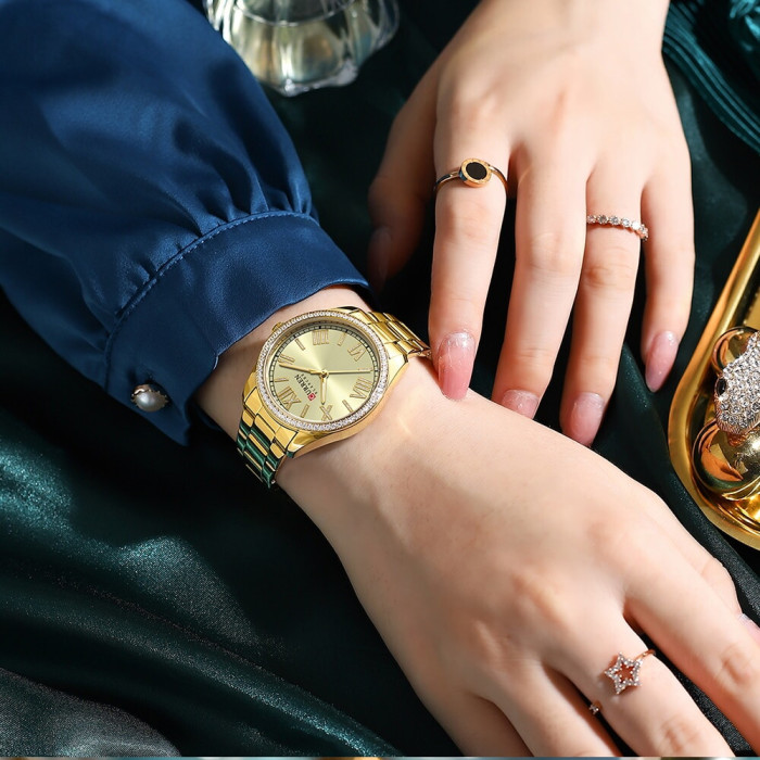 Curren 9088 Gold-Gold