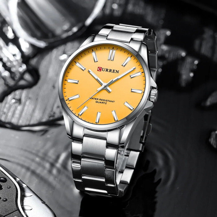 Curren 9090 Silver-Orange