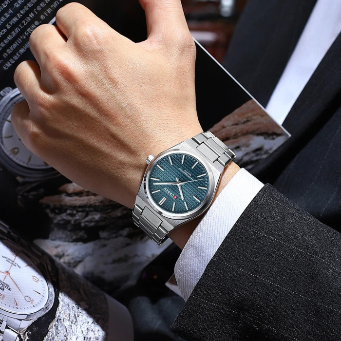Curren 8439 Silver-Blue