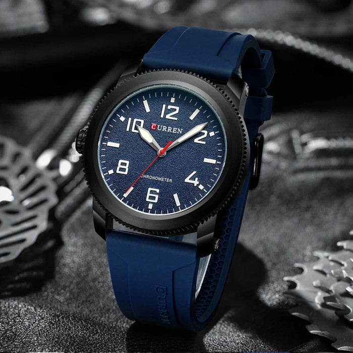 Curren 8454 Black-Blue