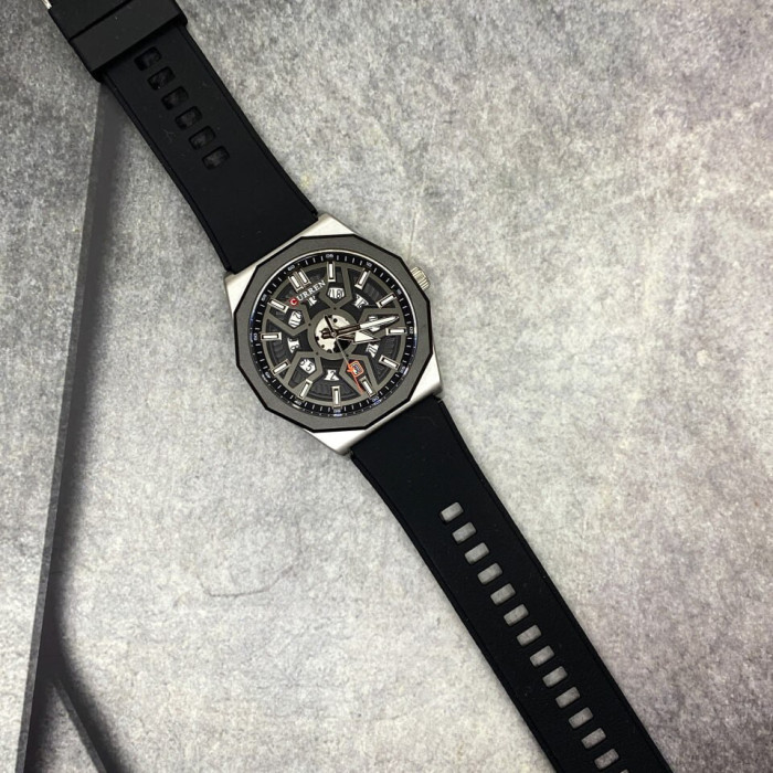Curren 8437 Black-Brown