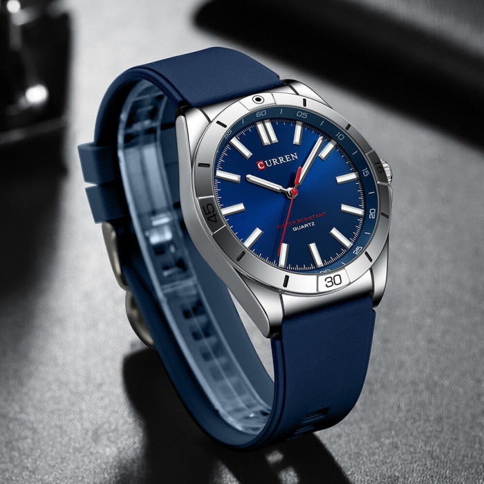 Curren 8449 Silver-Blue