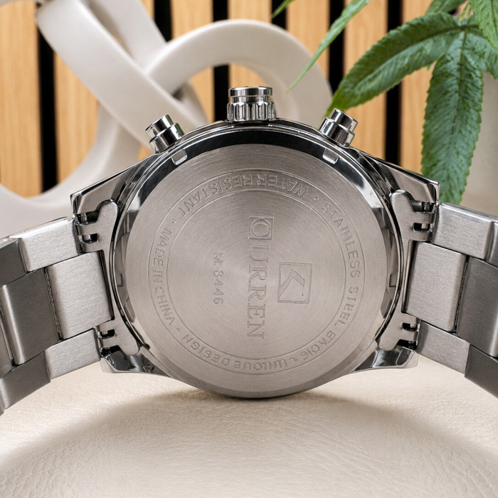 Curren 8446 Silver-Gold-Black