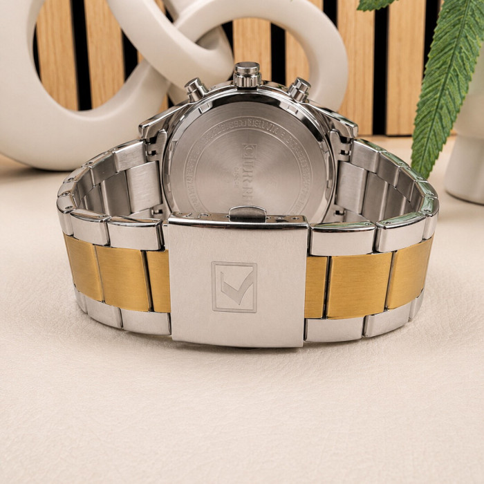 Curren 8446 Silver-Gold-Black