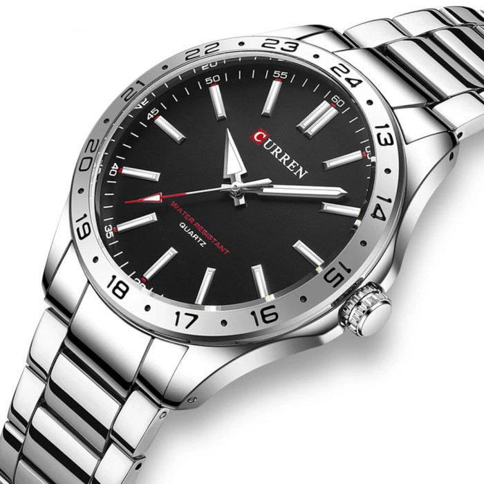 Curren 8452 Silver-Black