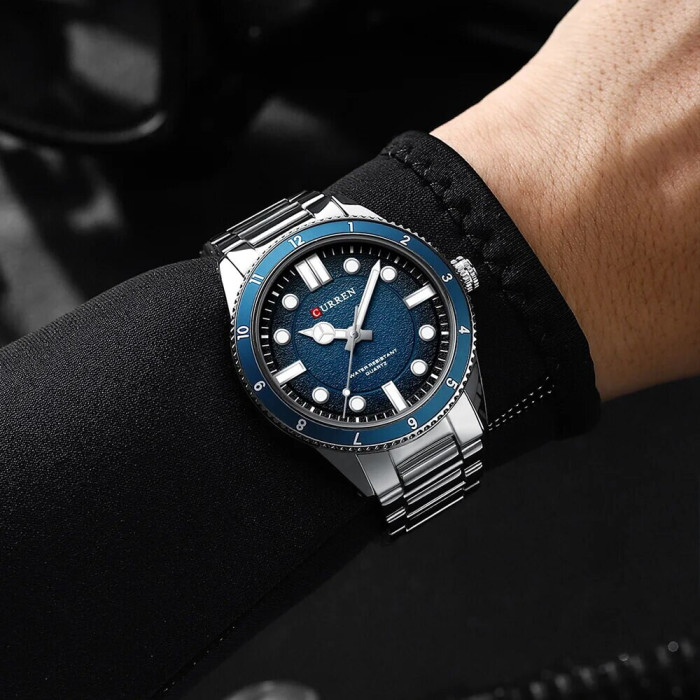 Curren 8450 Silver-Blue