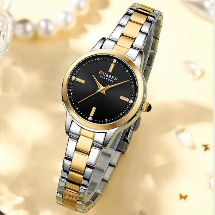 Curren 9094 Silver-Gold-Black