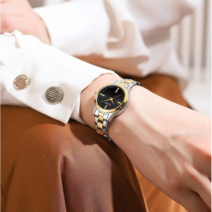 Curren 9094 Silver-Gold-Black