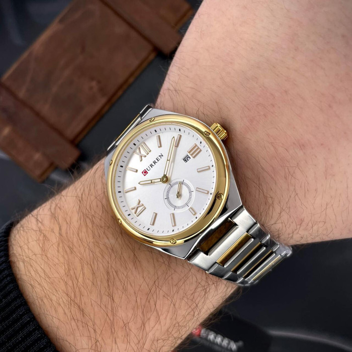 Curren 8471 Silver-Gold-White