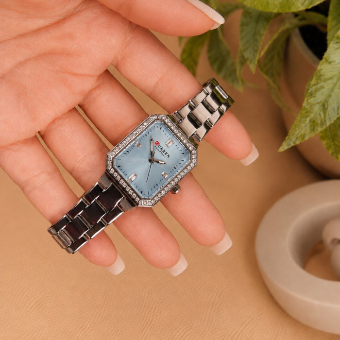 Curren 9102 Silver-Blue