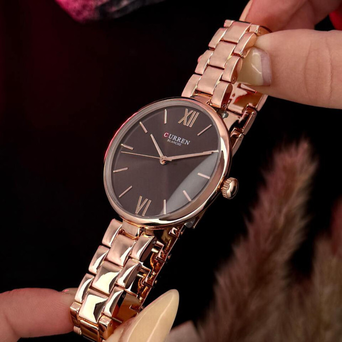 Curren 9017 Rose Gold-Red