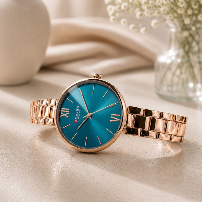 Curren 9017 Rose Gold-Blue