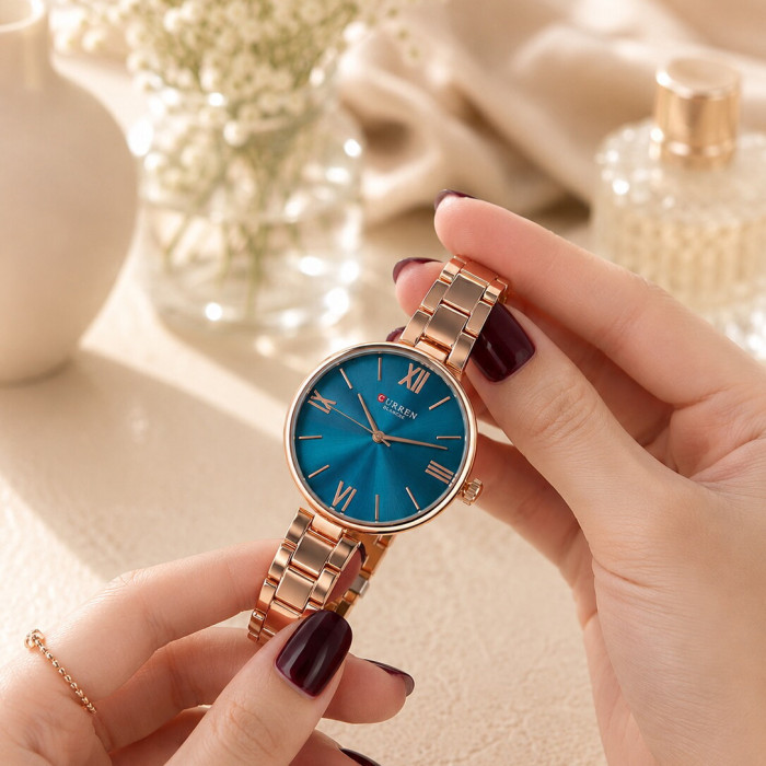 Curren 9017 Rose Gold-Blue