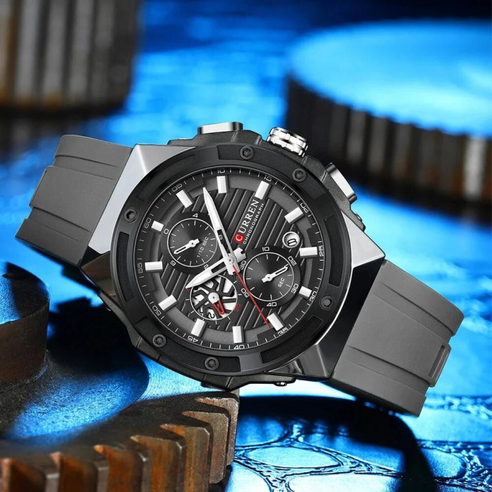 Curren 8462 Silver-Black