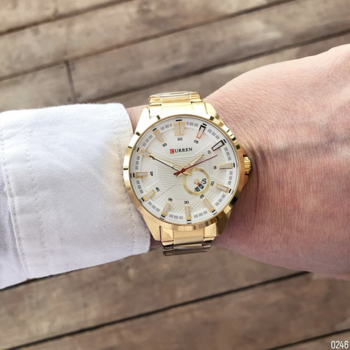 Curren 8372 Gold-White