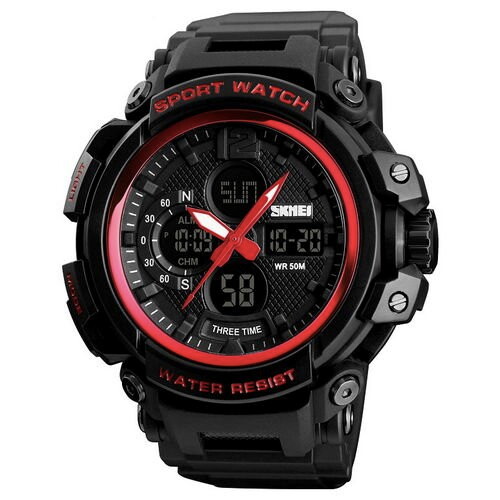 Skmei 1343 (1343RD) Black-Red SALE