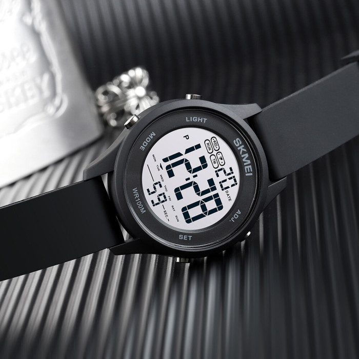 Skmei 1758BKBKWT Black Black White