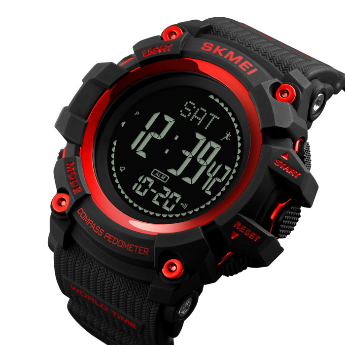 Skmei 1356RD Black-Red + Compass SALE