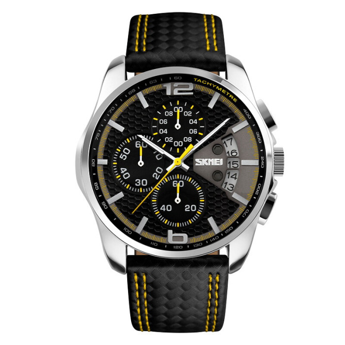 Skmei 9106YL Silver-Black-Yellow SALE