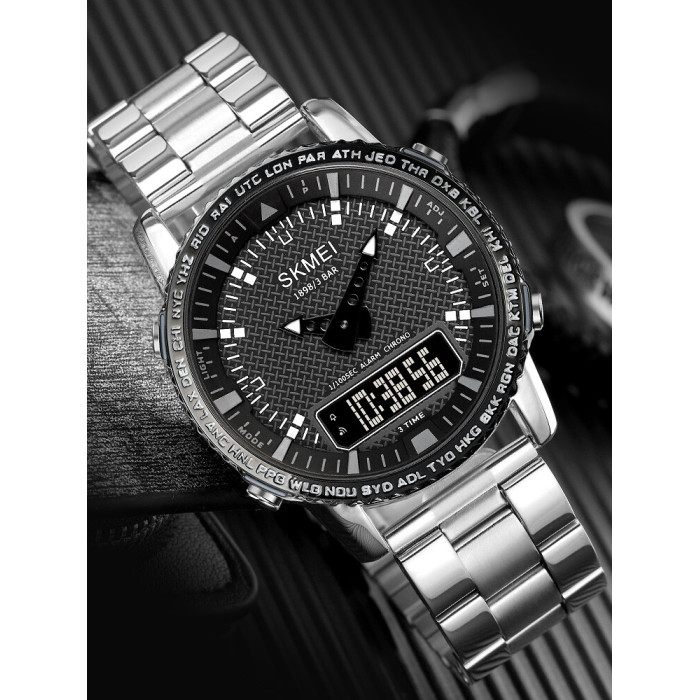 Skmei 1898SIBK Silver-Black SALE