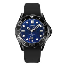 Skmei 9276PBKBU Black-Blue Silicone Strap