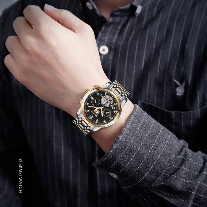 Skmei M029TGDBK Gold-Silver-Black